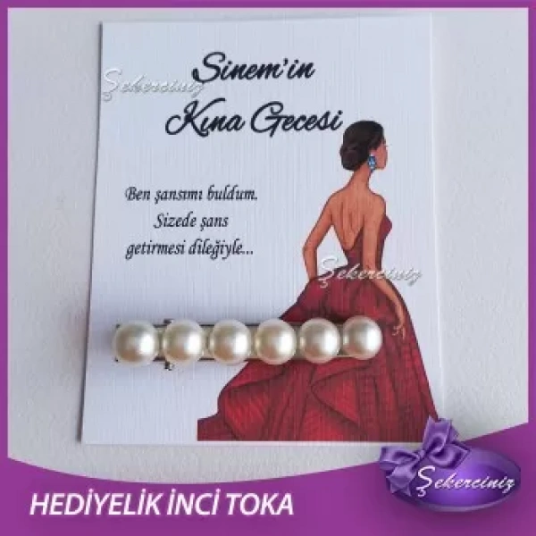 Nikah Şekeri | Kına | Nişan | Söz Hediyeliği incili toka - NS019