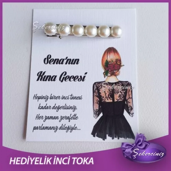 Nikah Şekeri | Kına | Nişan | Söz Hediyeliği incili toka - NS020