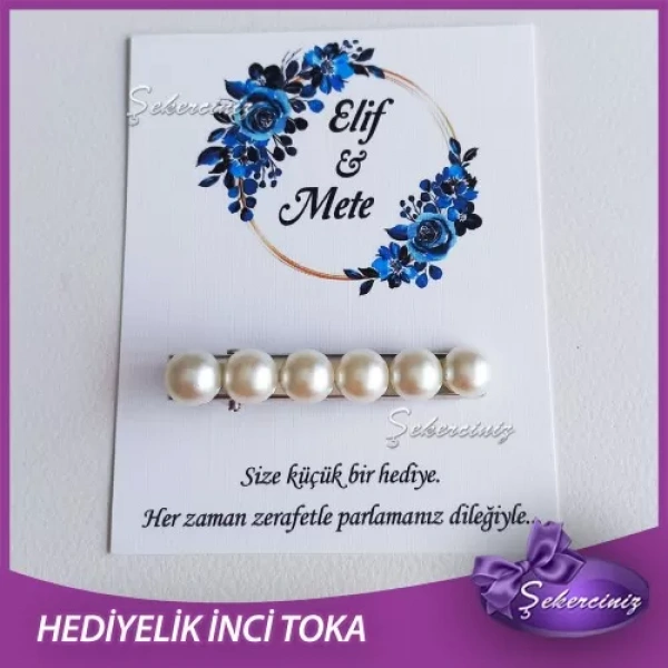 Nikah Şekeri | Kına | Nişan | Söz Hediyeliği incili toka - NS021