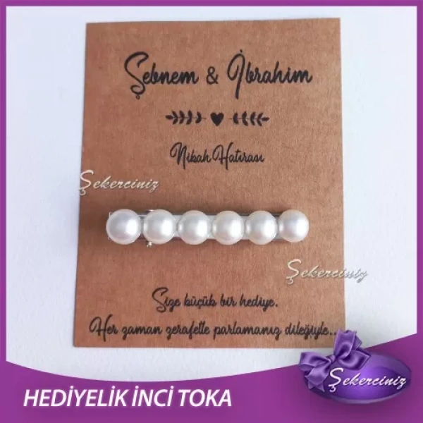 Nikah Şekeri | Kına | Nişan | Söz Hediyeliği incili toka - NS022
