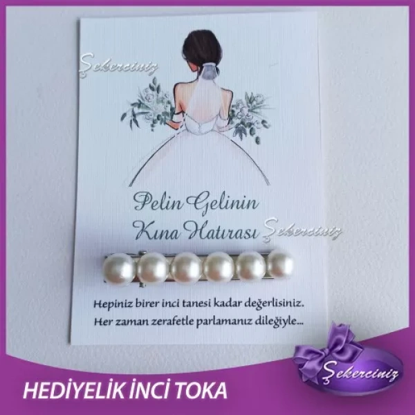 Nikah Şekeri | Kına | Nişan | Söz Hediyeliği incili toka - NS026