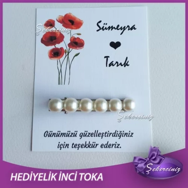 Nikah Şekeri | Kına | Nişan | Söz Hediyeliği incili toka - NS028