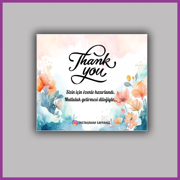 Paketleme Teşekkür Kartı - BS201
