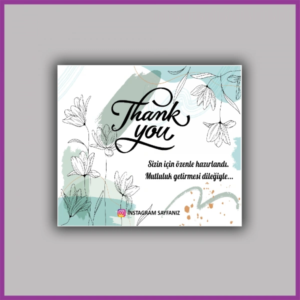 Paketleme Teşekkür Kartı - BS202