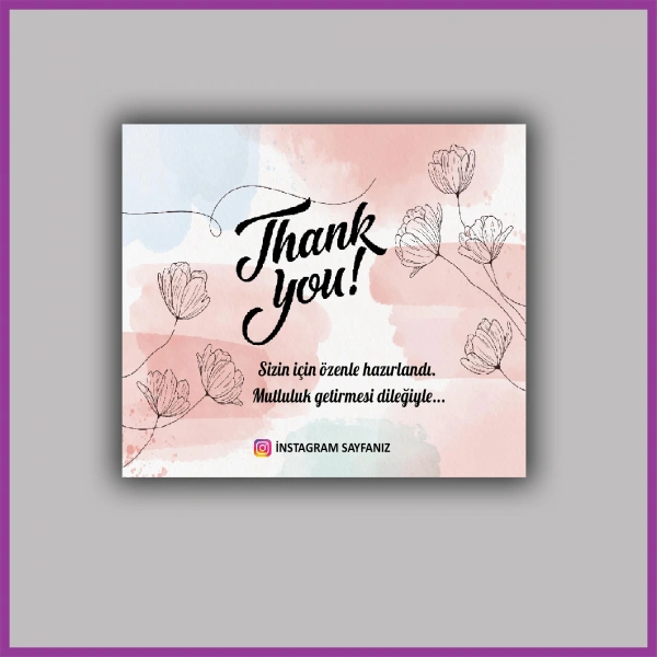 Paketleme Teşekkür Kartı - BS203