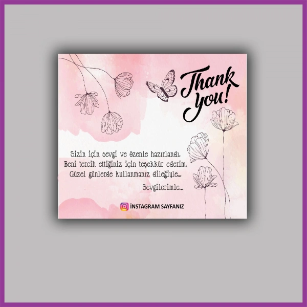 Paketleme Teşekkür Kartı - BS204