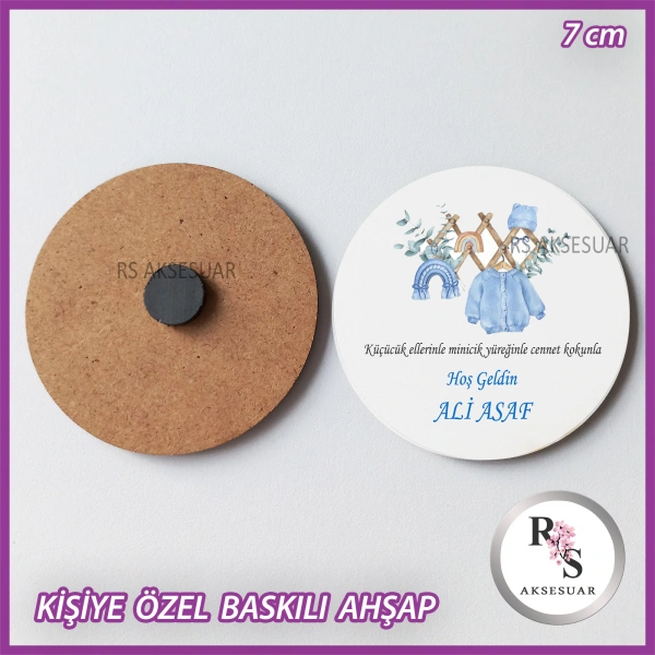 Baskılı Ahşap Bebek Hediyelik -uv4