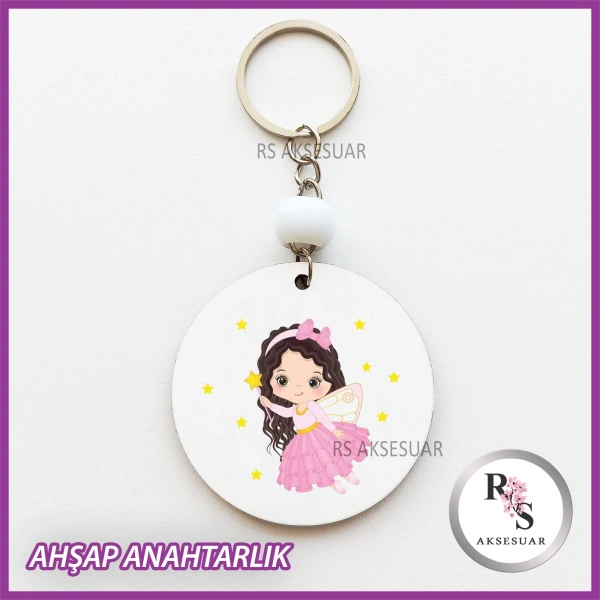 Peri Kızı Baskılı Anahtarlık -uv93