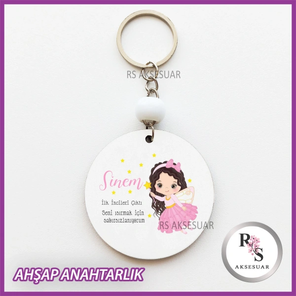 Peri Kızı Baskılı Anahtarlık -uv93