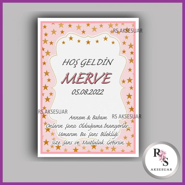 Şans Bileklik İsim Kartı -BK063