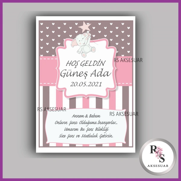 Şans Bileklik İsim Kartı -BK070