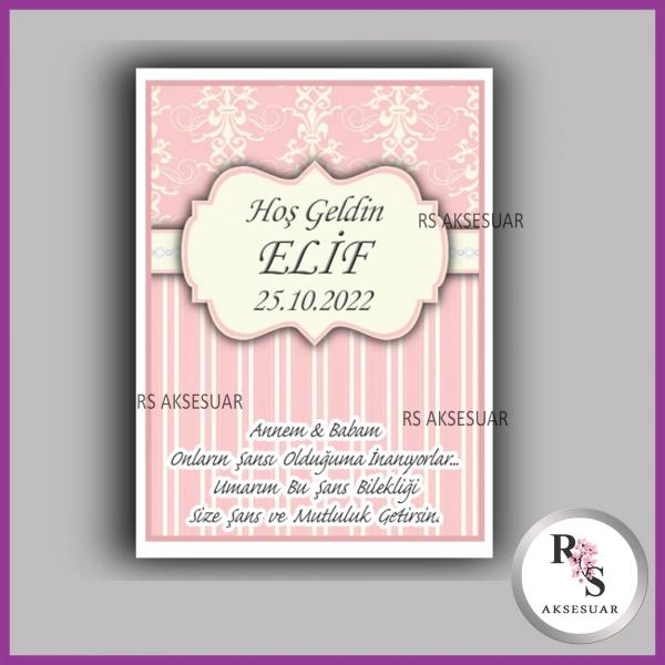 Şans Bileklik İsim Kartı -BK080