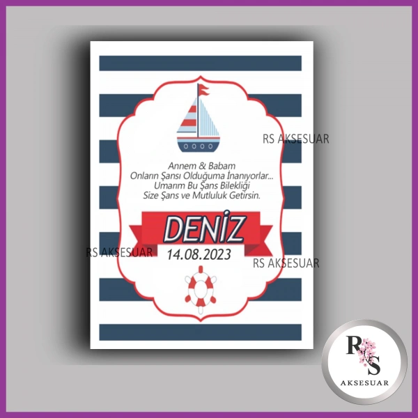 Şans Bileklik İsim Kartı -BK081