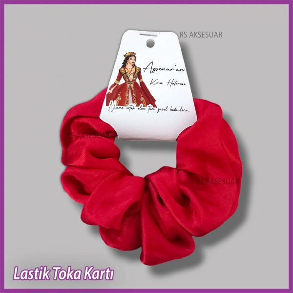 Saten Lastik Toka Kartı -Nikah, Nişan, Kına Hatırası