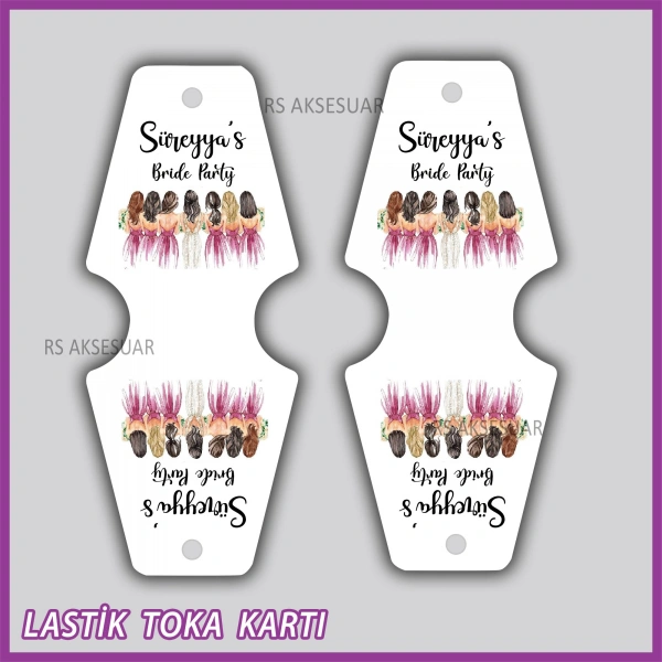 Saten Lastik Toka Kartı -Nikah, Nişan, Kına Hatırası