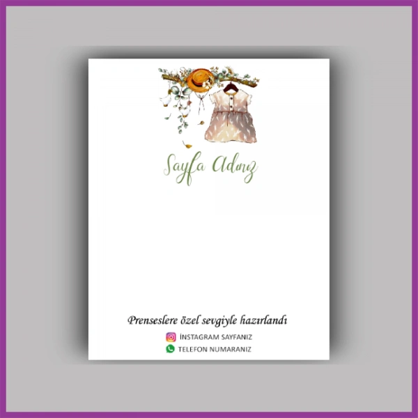 Kişiye Özel Logolu Toka - Takı Kartı - BS003