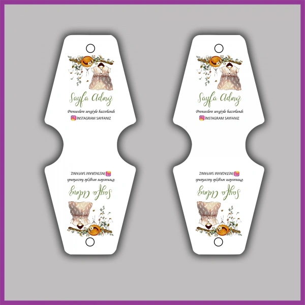 Kişiye Özel Logolu Takı ve Toka Kartı - BS005