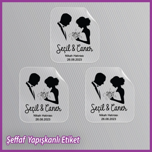 Şeffaf Etiketi -Epoksi İsim Etiketi - SE010