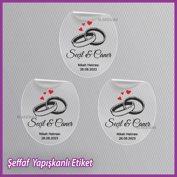 Şeffaf Etiketi -Epoksi İsim Etiketi - SE011