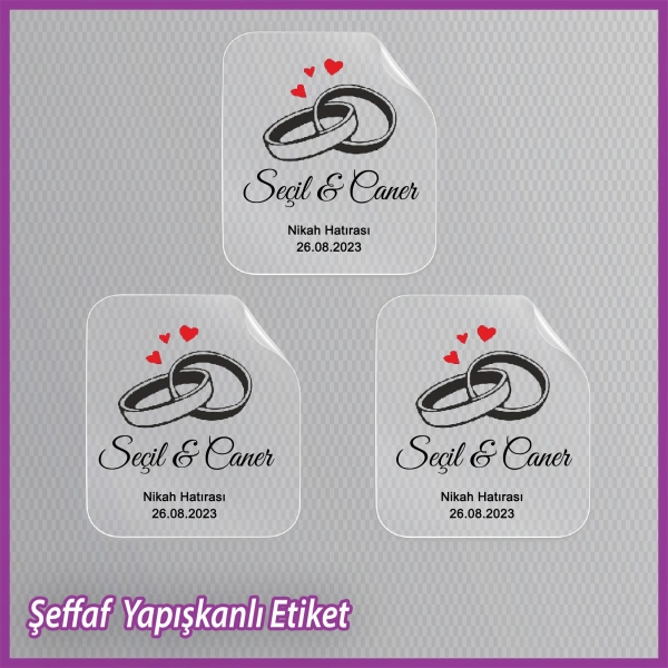 Şeffaf Etiketi -Epoksi İsim Etiketi - SE012