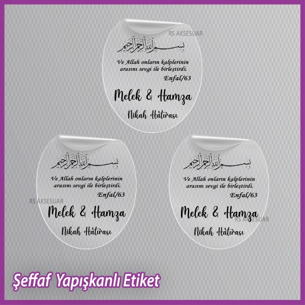 Şeffaf Etiketi -Epoksi İsim Etiketi - SE013