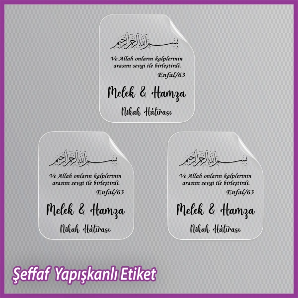 Şeffaf Etiketi -Epoksi İsim Etiketi - SE014