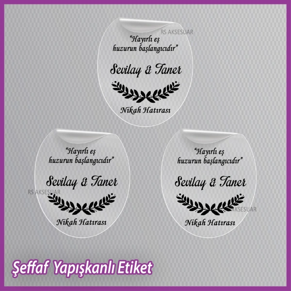 Şeffaf Etiketi -Epoksi İsim Etiketi - SE015