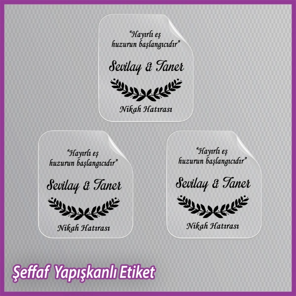 Şeffaf Etiketi -Epoksi İsim Etiketi - SE016