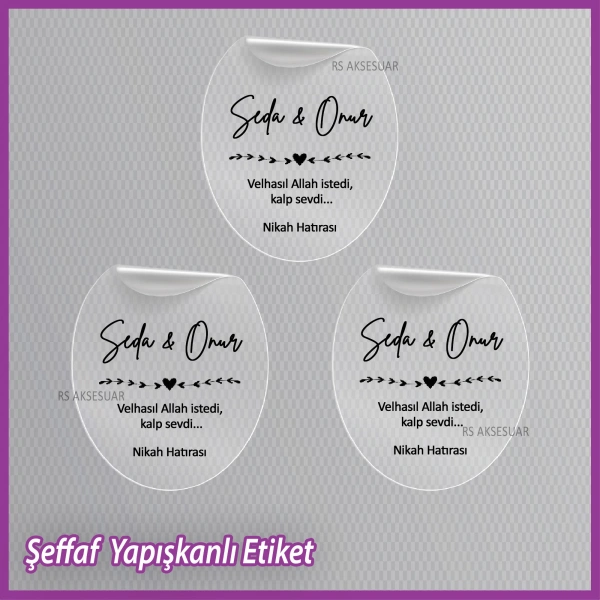 Şeffaf Etiketi -Epoksi İsim Etiketi - SE017