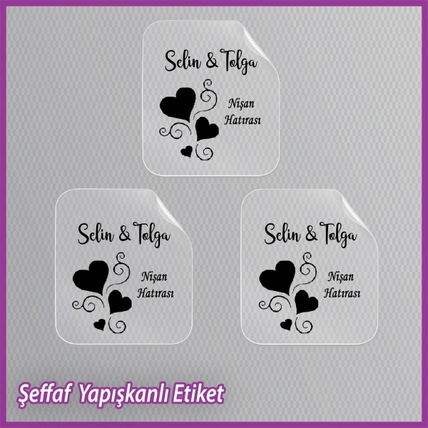 Şeffaf Etiketi -Epoksi İsim Etiketi - SE020