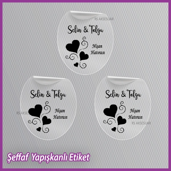 Şeffaf Etiketi -Epoksi İsim Etiketi - SE019