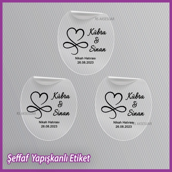 Şeffaf Etiketi -Epoksi İsim Etiketi - SE021