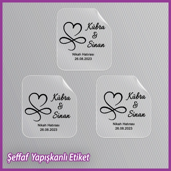 Şeffaf Etiketi -Epoksi İsim Etiketi - SE022