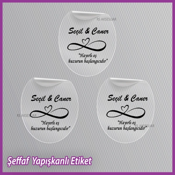 Şeffaf Etiketi -Epoksi İsim Etiketi - SE023