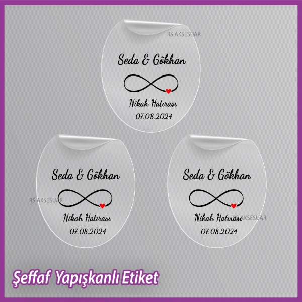 Şeffaf Etiketi -Epoksi İsim Etiketi - SE027