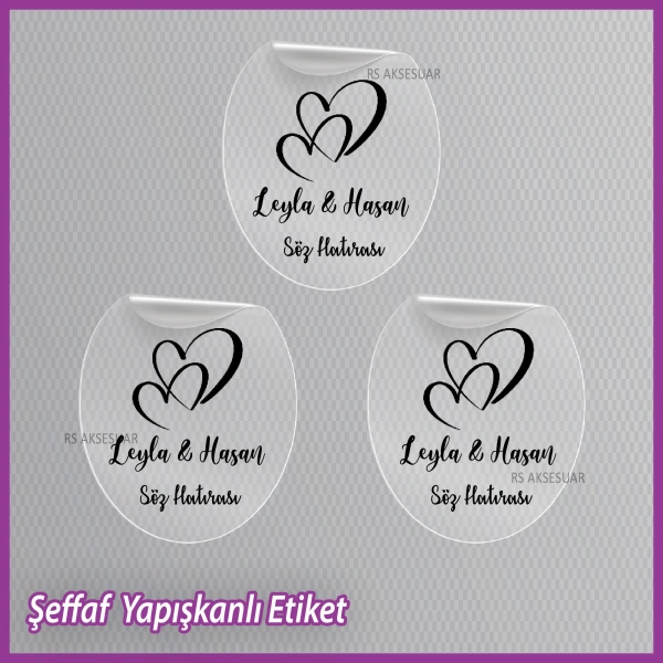 Şeffaf Etiketi -Epoksi İsim Etiketi - SE025