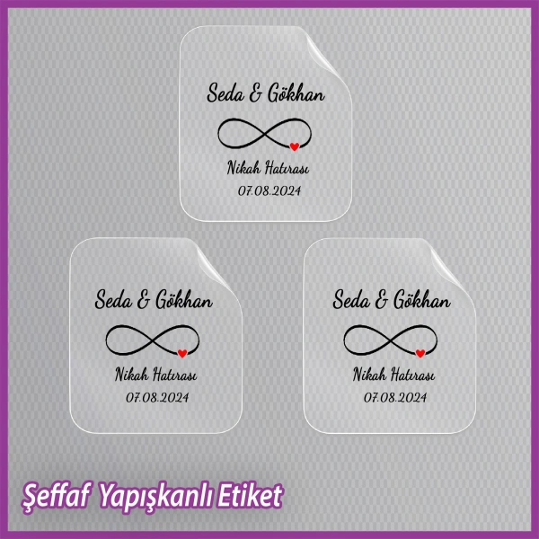 Şeffaf Etiketi -Epoksi İsim Etiketi - SE028