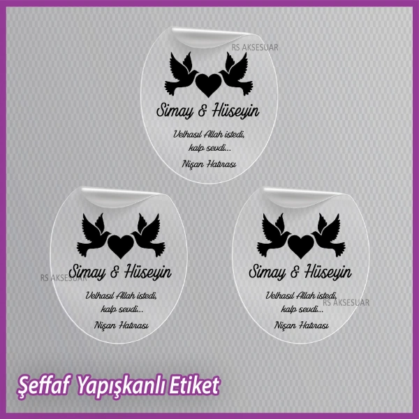 Şeffaf Etiketi -Epoksi İsim Etiketi - SE031