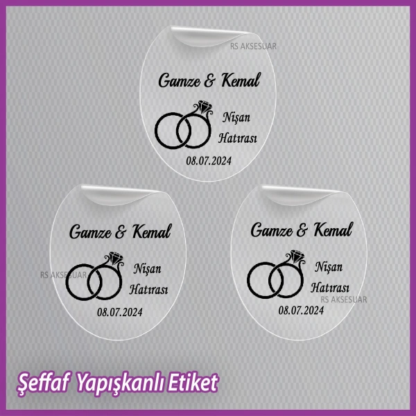 Şeffaf Etiketi -Epoksi İsim Etiketi - SE029