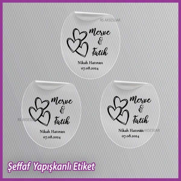 Şeffaf Etiketi -Epoksi İsim Etiketi - SE033