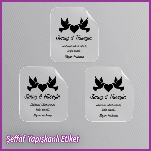 Şeffaf Etiketi -Epoksi İsim Etiketi - SE032