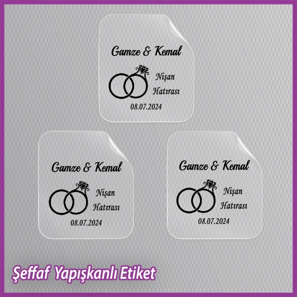 Şeffaf Etiketi -Epoksi İsim Etiketi - SE030