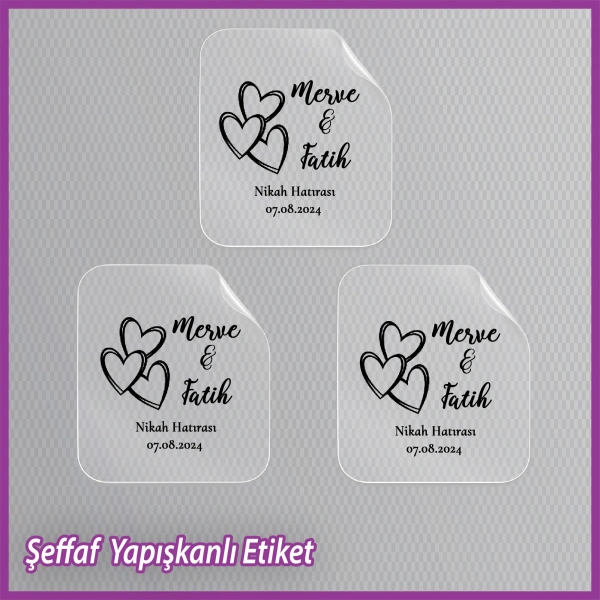 Şeffaf Etiketi -Epoksi İsim Etiketi - SE034