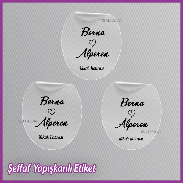 Şeffaf Etiketi -Epoksi İsim Etiketi - SE039