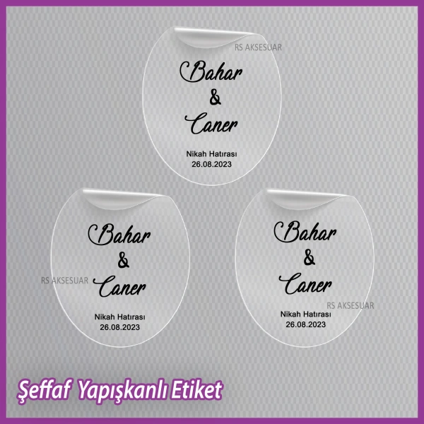 Şeffaf Etiketi -Epoksi İsim Etiketi - SE041