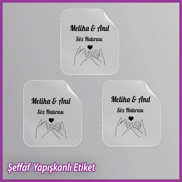 Şeffaf Etiketi -Epoksi İsim Etiketi - SE038