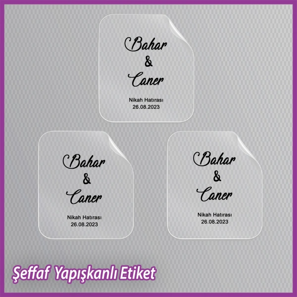 Şeffaf Etiketi -Epoksi İsim Etiketi - SE042