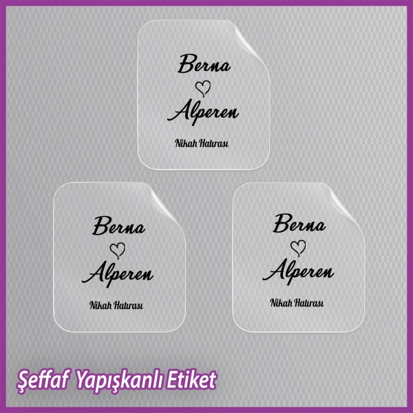 Şeffaf Etiketi -Epoksi İsim Etiketi - SE040