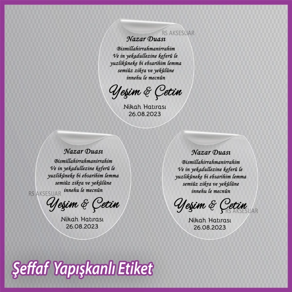 Şeffaf Etiketi -Epoksi İsim Etiketi - SE047