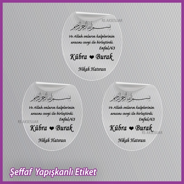 Şeffaf Etiketi -Epoksi İsim Etiketi - SE045